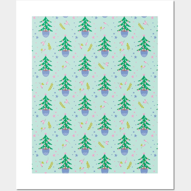 Christmas tree pattern Wall Art by DanielK